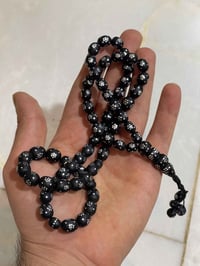 سبحة رجالية • أسود مطعّم • قطعتين