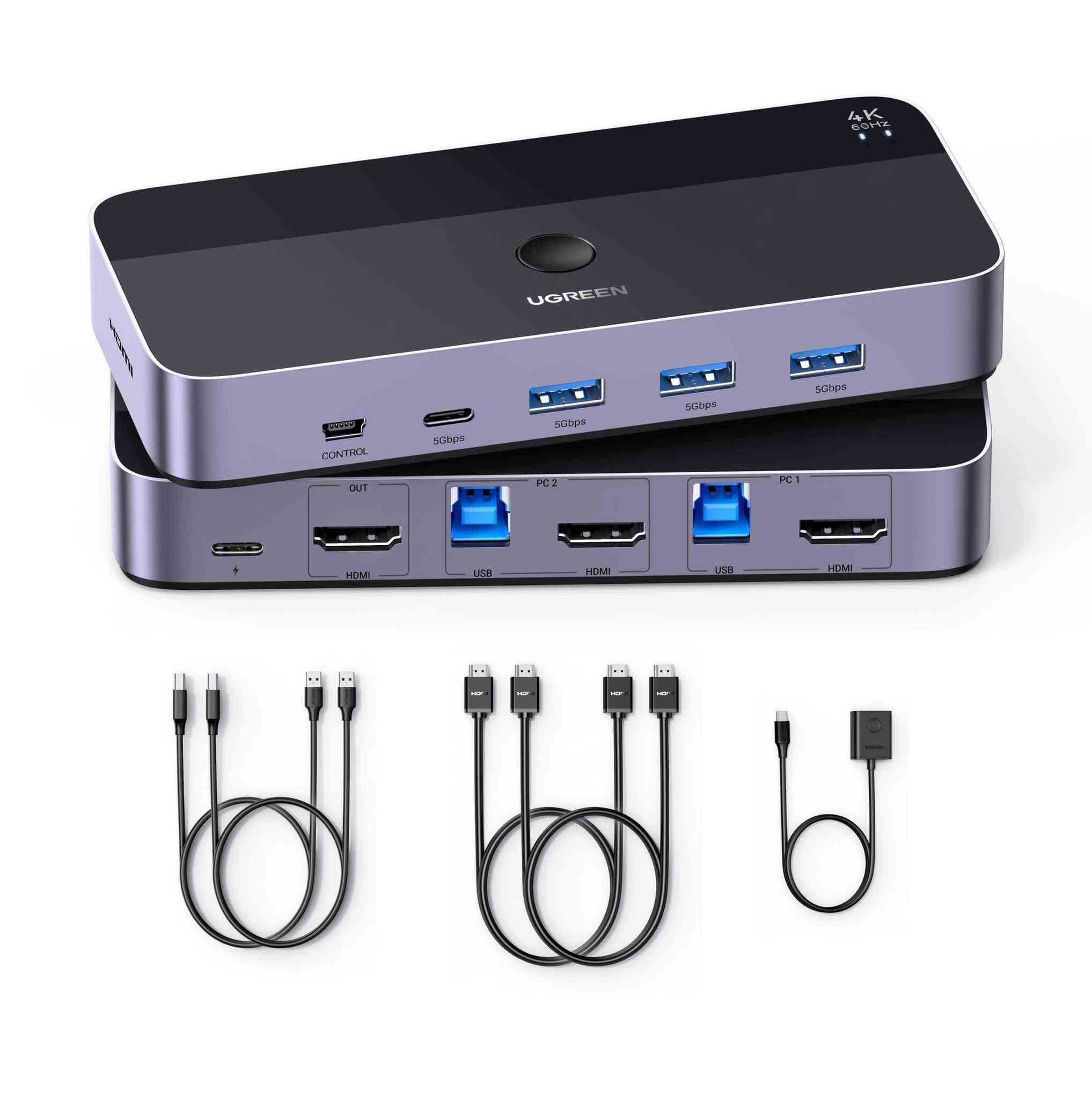 UGREEN HDMI KVM SWITCH 2 IN 1 OUT السعر ٣٠ الف 
جهاز موزع ( يربط جهازين مختلفات على شاشه واحده ) 
بالاضافه الى سهولة التحكم من خلال زر تحويل 
بالاضافه الى منافذ متعدده 
3 منافذ USB-A 
منفذ USB-C 
بسرعات عاليه 
دقه 4K 60HZ 

السعر ٣٠ الف


**إذا كنت صاحب هذا الإعلان وتريد حذفه لأي سبب، رجاءا أرسل رسالة إلى الدعم الفني**