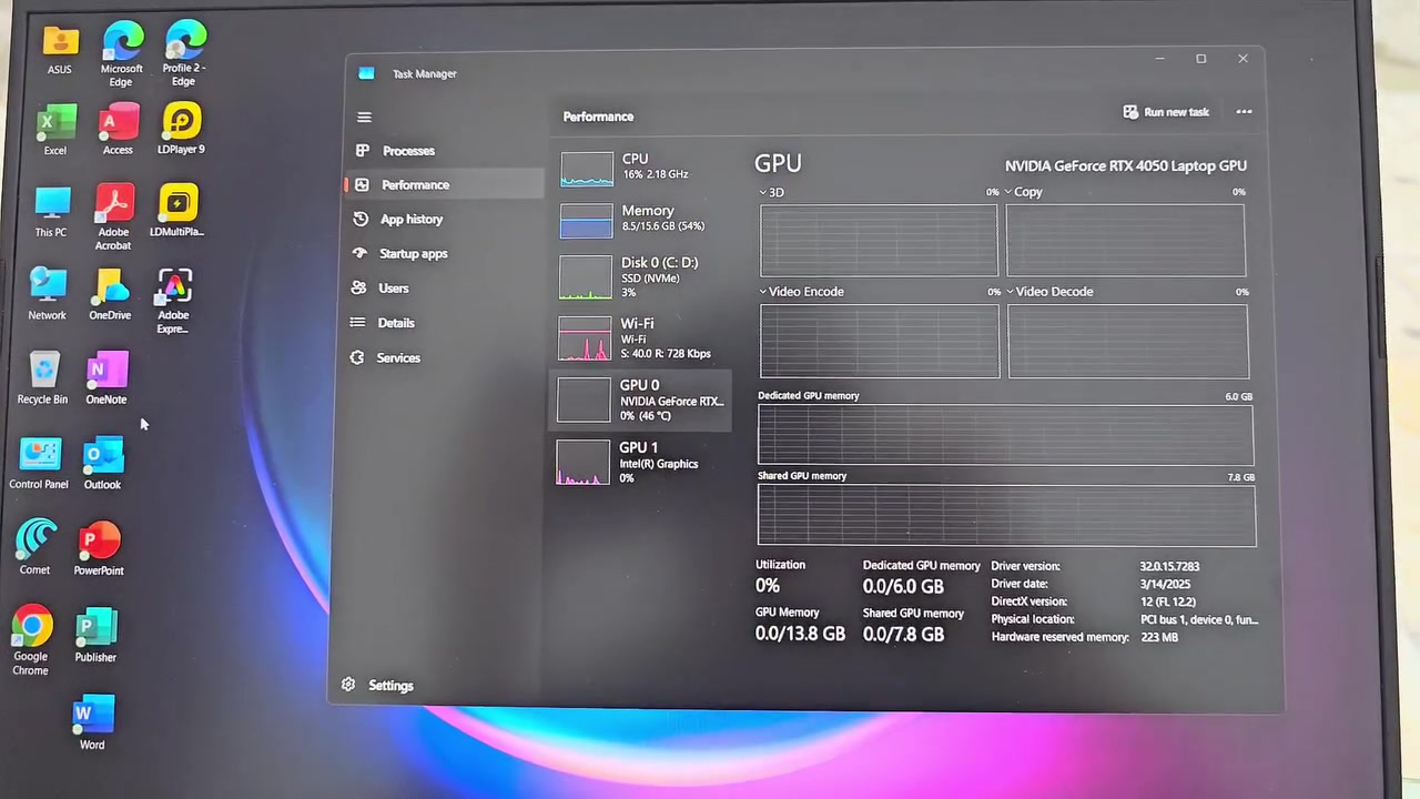 ASUS TUF GAMING F16
CPU: intel core 5 210H
GPU: NVIDIA GeForce RTX 4050 6GB GDDR6
RAM:16GB DDR5 5600 MHz
HARD:512GB SSD NVMe M.2
MON:16 FHD+(WUXGA) IPS 144Hz
Windows 11
لابتوب استعمال بسيط كلش بدون اي ضرر
للتواصل:***********
