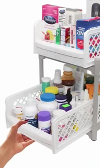 من مخازن العراق – من المخزن للبيت رف تخزين بطبقتين للمطبخ أو الحمام ✅ ...