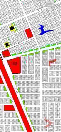 #قطعه ارض سكنيه للبيع رقمه  6445  2/10  مساحه 200 متر بسعر 98  مساحه 1...