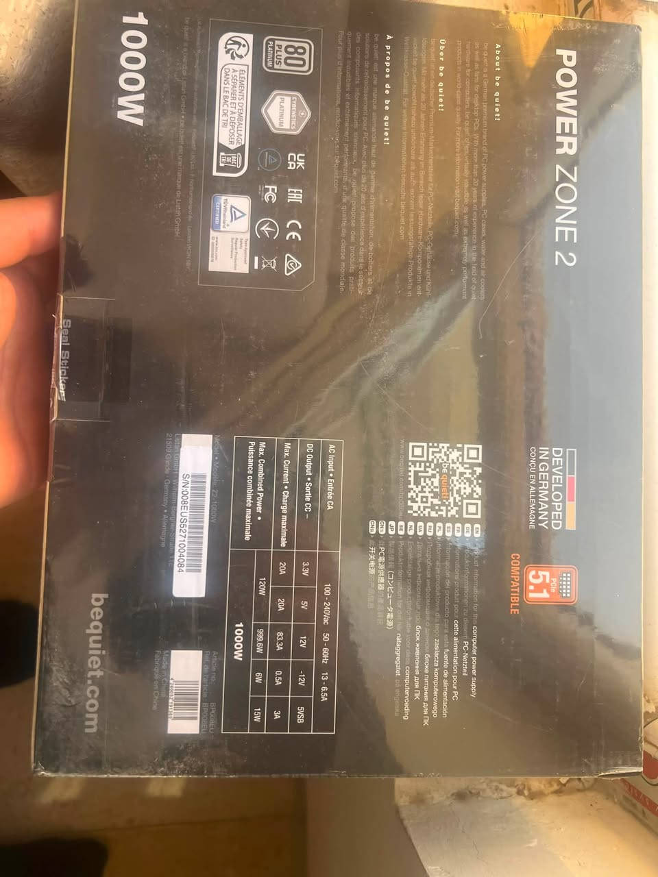 بور سبلاي
Be quiet 
1000 W
جديد بالسليفون


**إذا كنت صاحب هذا الإعلان وتريد حذفه لأي سبب، رجاءا أرسل رسالة إلى الدعم الفني**