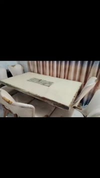 ميز طعام • ٦ كراسي • الكوت داموك الحقوقين