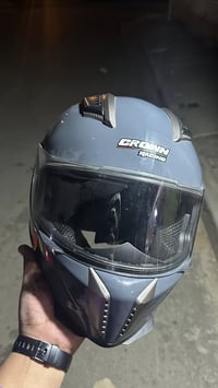 خوذة موتور • كراون ريسينج • حاجب مزدوج