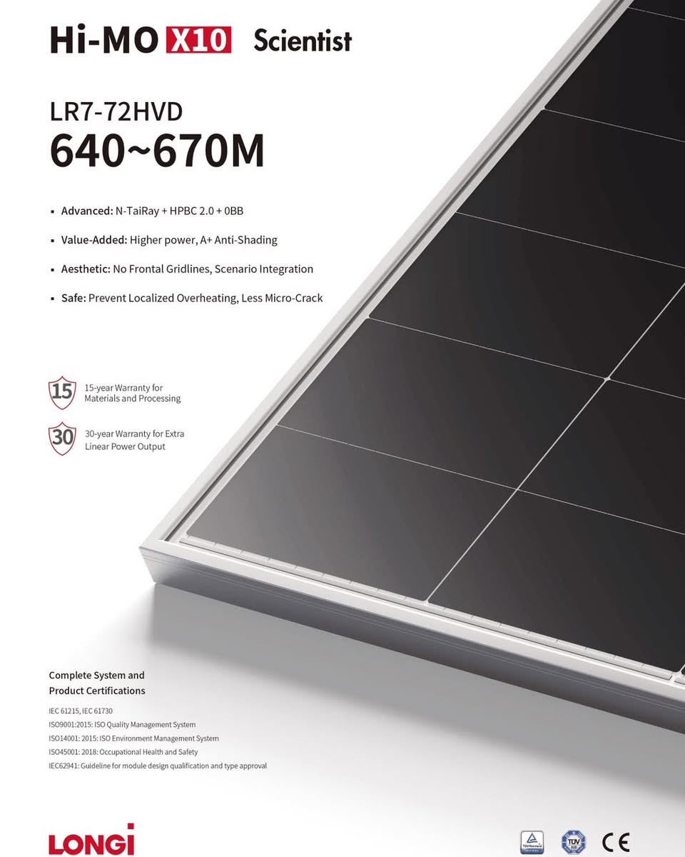 ️ الواح لونجي Hi-MO X10 – قوة وأداء بمستوى جديد

✅ كفاءة عالية جدًا في توليد الطاقة
✅ أداء ممتاز في درجات الحرارة العالية
✅ تقنية خلايا متطورة لزيادة الإنتاج وتقليل الفاقد
✅ ضمان شركة عالمي طويل الأمد

سواء كان موقع منزل أو موقع عمل
 يمنحك إنتاج أعلى واستقرار أطول على المدى البعيد ..

العالمية للطاقة الشمسية
الشركة الرائدة و المتخصصة في منتجات و انظمة الطاقة 
و المطور الاول بمجال الطاقة الشمسية في العراق

للتنصيب و الاستفسار عن الاسعار وتفاصيل المنظومات
تواصلو معنا عبر ارقامنا : 

***********

***********

***********

عنوان الشركة : بغداد - شارع فلسطين - قرب مول النخيل

#العالمية_للطاقة_الشمسية #كهرباء_العراق
