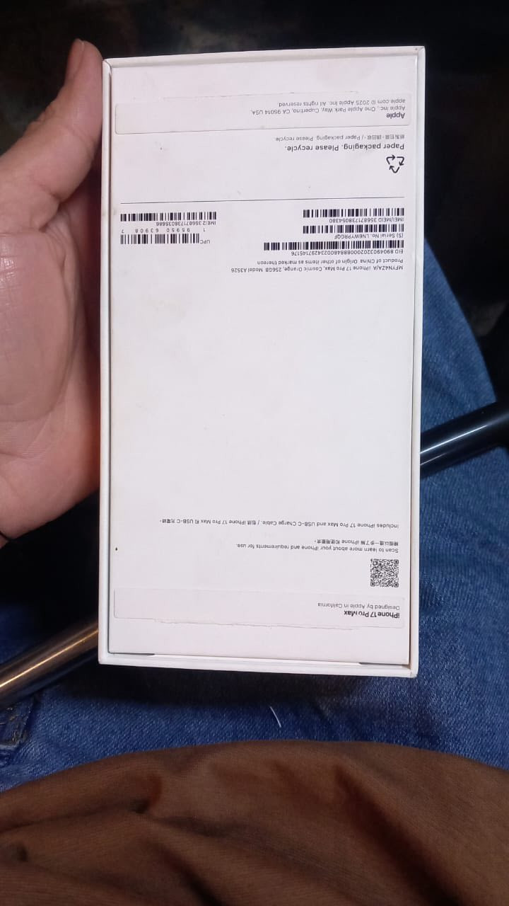 السلام عليكم
ايفون 15pro max بطارية 88% ذاكرة 256G جهاز كللش نظيف وكلشي مامبدل بيه جهاز اخو الجديد شخط مابيه تاخذه تفحصه بأي مكان 
السعر 1100 
للاستفسار واتساب 
***********
