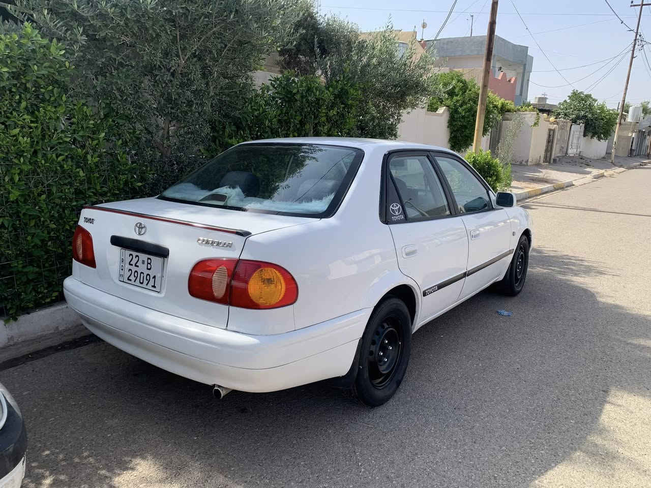 سلام عليكم كورلا موديل 2000 رقم اربيل بسمي 2030  شرط تحويل وكاله كابون بنزين بي گيرمحرك بدون عيب محرك 16 اوتوماتيك تبريد  ثلج ❄️صبغ اربعه قطع بي بدون دواخل حداديه امامي خلفي جديد اربعه تايرات  جديد  كهربيات كله شغال 
سياره اي نقص مابي 
سياره مال بيت  
سعر 65 مجال بسيط 
مكان سياره كركوك حي نصر 
رقم موبايل ***********
