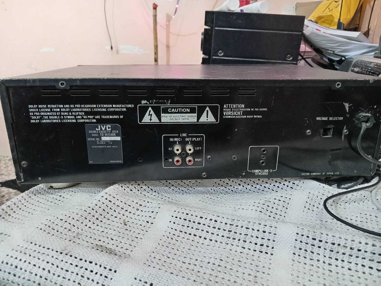 مسجل دبل كاسيت كهرباء 110 ابيع بدون فحص بس كلش نضيف سعره مع توصيل ٣٥ الف مكاني ميسان المجر ***********
