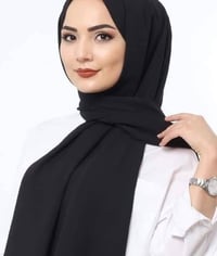 شال جرجيت • اسود • توصيل القاسم