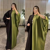 عباية فراشة • حرير لامع • فري سايز