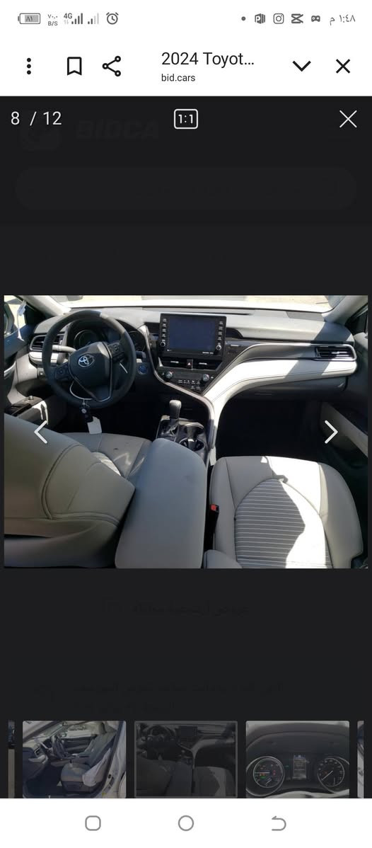 كامري هايبرد موديل 2024 فول الفول ماشيه 55 الف بيه تبديل قطعتين وصبغ مكانين بدون  دواخل رقمه بغداد وبسمي سعره 200 وبيه مجال ***********
