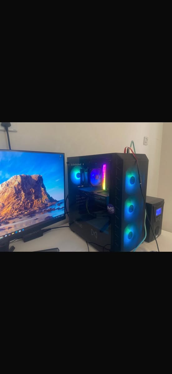 PC كاملة للبيع + UPS Online
-INTEL Core i5-14400F BOX
-RTX 4060 GIGABYTE EAGLE OC 8GB 3FAN BK
-16GB CORSAIR DDR5 5200 MHZ (8x2) 
KIT BLACK
-B760M H GIGABYTE DDR5 
-E900 1TB NVME M.2 3DNAND 2000M HEATSINK-DAHUA-E900N1TB 
-MNTOB MN-210 ALPHA DUAL RGB CUP COOLER
-PSU GAMDIAS KRATOS E1 600w RGB
-MNTOB MN-2080B STORM MESH 
4 FAN RGB 
-AOC 27G11E 27 FHD FAST IPS 0.5MS 
180HZ
اضافة الى جوستك بلي فور مع كت موس 
وكيبورد و سماعة كيمنك وUPS اونلاين اصلي 
مع العلم كراتين جميع المواد موجودة
مكاني بغداد 
1,400,000 بيه مجال قليل


**إذا كنت صاحب هذا الإعلان وتريد حذفه لأي سبب، رجاءا أرسل رسالة إلى الدعم الفني**