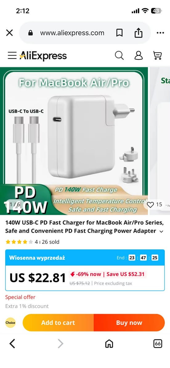 شاحنة جديدة لوك كبس امزون مع كيبل  ١٤٠ واط منفذ تايب c تفاصيل موضحة بل صور على اول تم 20 الف شامل التوصيل


**إذا كنت صاحب هذا الإعلان وتريد حذفه لأي سبب، رجاءا أرسل رسالة إلى الدعم الفني**