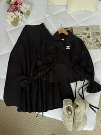 طقم قميص وتنورة • دابل تركي مبطن • مقاسات ٤٠-٤٨