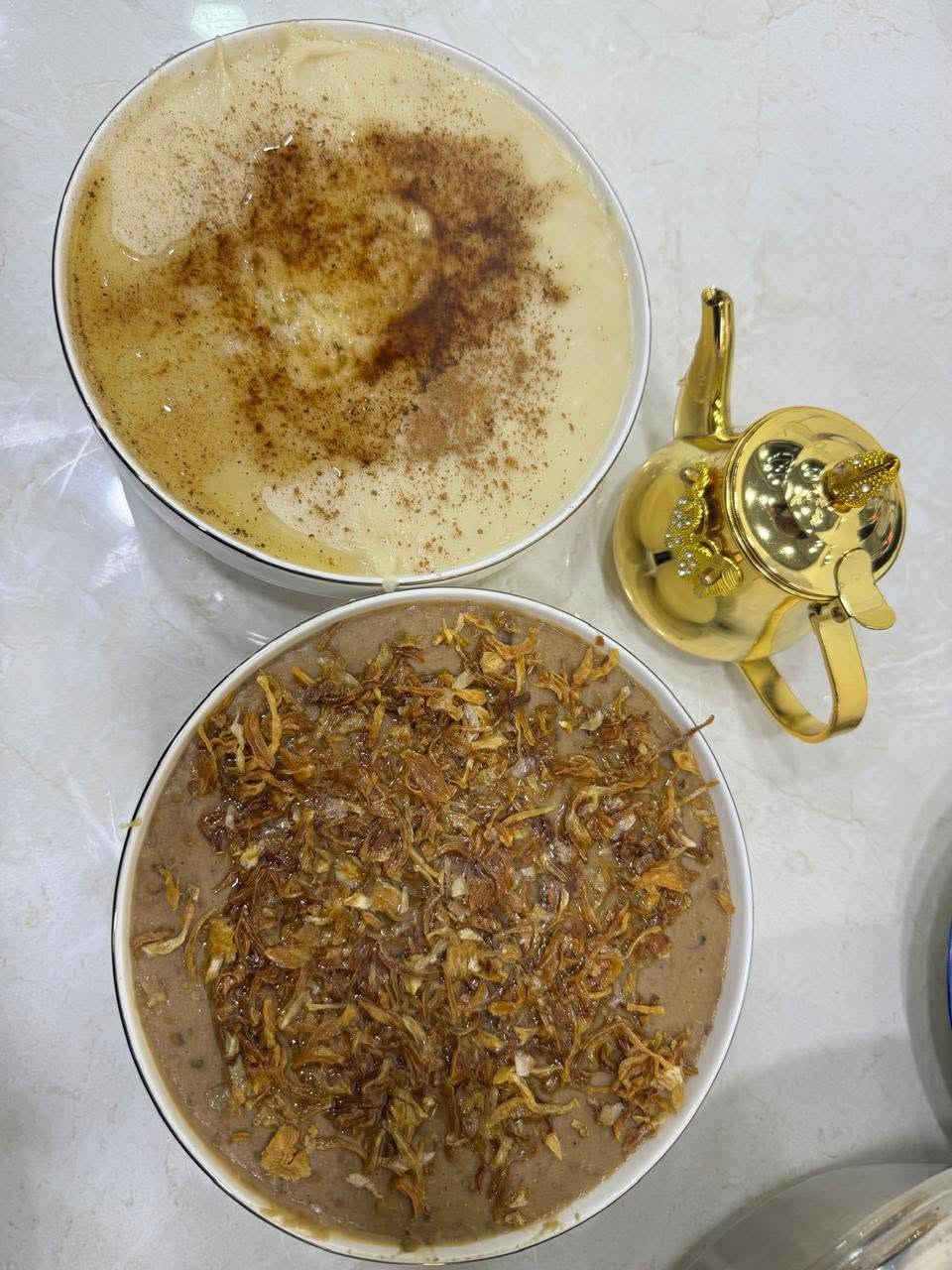 جمعه مباركه على الجميع انشاء الله 
توفر الاش والهريسه النجفيه درجه اولى 
وتوفر أيضا الباكله بالدهن 
مكانه مجاور مقهى الزعيم مقابل فلكة الحسينيه الكبيره داخل الولايه ابو صخير 
رقم التوصيل ***********
