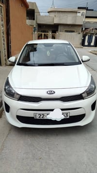 كيا ريو موديل 18 خليجي بدون ضرر رقم اربيل جديد كير AT محرك 14 اصلي دوش...
