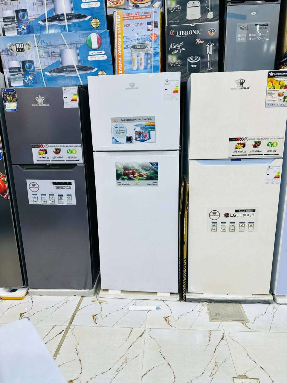 وصلت حديثاً إلئ معرض الكرار للاجهزه الكهربائيه مجموعة كبيرة ومتنوعة من الثلاجات بمختلف الماركات العالمية! ❄️✨

الماركات المتوفرة:.

 • Gibson
 • RB Lux
 • General
 • Al Nokhba
 • Kenwood
 • Falcon
 • Nobel
 
 • Royal Rahmani

✔️ سعات متعددة تناسب كل بيت
✔️ تبريد قوي وموفّر للطاقة ⚡
✔️ تصاميم عصرية وأنيقة 🏡
✔️ كفالة مضمونة وجودة عالية 💯

______________________

 الموقع ذي قار- قضاء الفجر- شارع الصدرين
للاستفسار مراسله الصفحه او الاتصال 
***********
