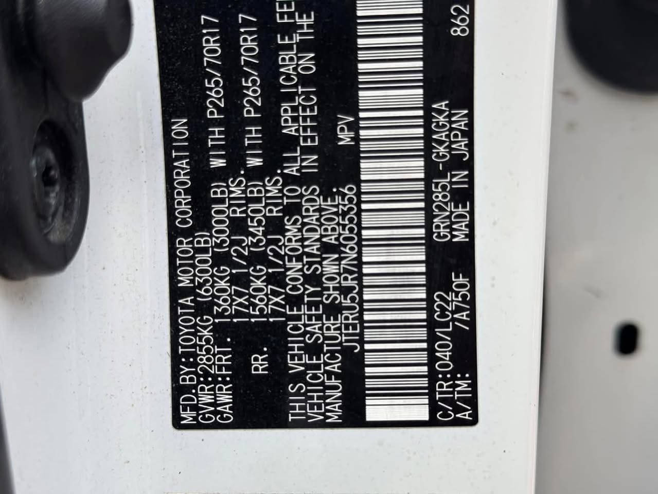 ماشاءالله
TOYOTA  4RUNNER TRD Off Road Model2022.          ✍️. 

~ تويوتا 4 رنر  ابيض ثلجي 

~ وارد أمريكا  

~ موديل 2022

~ محرك 6 سلندر  / V6 

~ مواصفات

  TRD Off Road Prenium

سياره عليه ترفيع امريكا

~فول مواصفات 1/1  ماعدا فتحة 

~بصمة 

~ دبل أكسله ( 4*4)

~ شاشة كبير  

~   كاميرة خلفية

~ كشن  جلدة كهربائية 

~كشن امامي هيتر 

~ داخل اسود ملكية 

~ رادار امامي و جانبية 

~تحديد سرعة 

~نظام ECO

~ حجم تايرات١٧ ويل بيلادي 

~ (  5 ) خمسة راكب 

~ ماشي 83 ميل 

~ سيارة بدون صبغ 

~باب خلفي يسار تبديل شركة بلادي نفسي لون

~ ايرباك بردة  جه واحده راجع بلادي اصلية 

~سيارة رقم اربيل تحويل  شرط 

~ رقم -شاصي موجود في المنشور 

~صورة حادث موجودة في المنشور 

~ سعر( 360 )ورقة  
رقم الهاتف ***********

~ مكان السيآره  صلاح الدين تكريت
