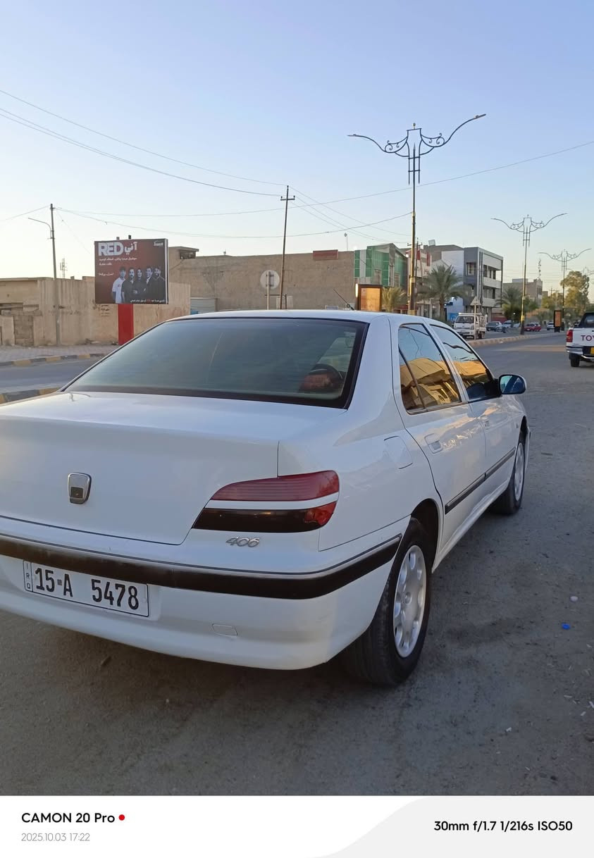 للبيع بيجو 406
*********** 
موديل 2001 
رقم سنويه جديد 
جاهزه من كلشي 
مكان تكريت
