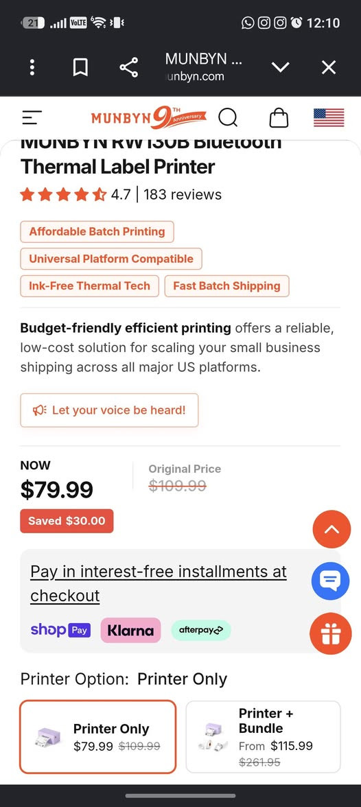 طابعة ستكرات حرارية غير مستخدمة كاملة مع الملحقات +فلاش USB لتنصيب البرنامج على الحاسبة ، السعر ٦٠ الف مع التوصيل


**إذا كنت صاحب هذا الإعلان وتريد حذفه لأي سبب، رجاءا أرسل رسالة إلى الدعم الفني**