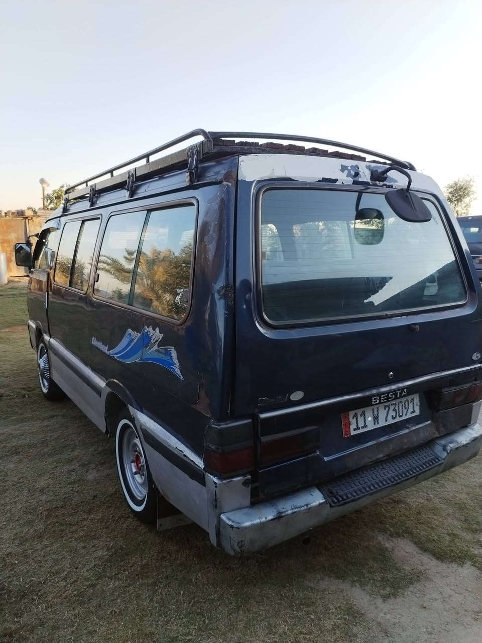 سلام عليكم كيا بسته موديل 95كير ومحرك واكسن شرط سياره جاهزه من كلشي السنويه لل٢٨ رقم انكليزي تحويل ثاني يوم مصفره هيئه وغرامات مكاني ابو غريب الزيدان *********** وموجود عليه واتساب السعر ٣٧ وبيه مجال
