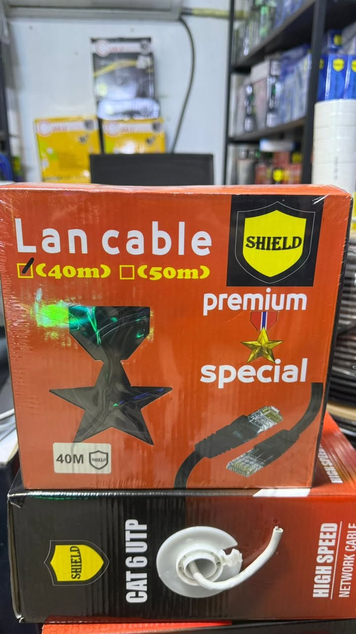 � كيبلات إنترنت CAT6 – SHIELD 🛡
بضمان حقيقي سنة كاملة ✔️

⚡ نحاس أصلي 
⚡ أداء ثابت وسرعة عالية
⚡ تحمّل ممتاز للشغل اليومي

📏 الأطوال المتوفرة:
• 20 متر
• 30 متر
• 40 متر
• 50 متر

📞 للتواصل والاستفسار:
***********
