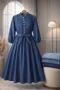 فستان جينز • قصه كلوش • مقاسات متعددة