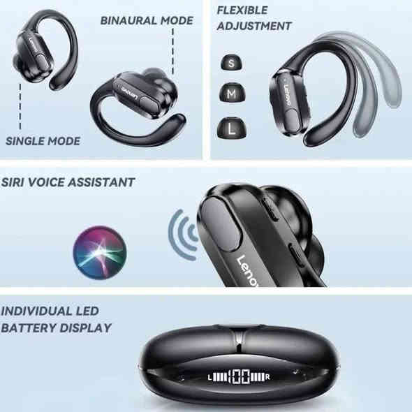 -من شركة Lenovo اصدار XT80. 

-تصميم فريد مناسب للجري والألعاب الرياضية. 

-تربط مع جميع أجهزة الموبايل أندرويد و الايفون. 

-وحتى الايباد و لاب توب. 

-وقت الشحن ساعة ونصف. 

-بمجرد ارجاع السماعة لعلبتها يتم شحنها تلقائيا. 

-العلبة تعطي 40 ساعة تشغيل للسماعة العلبة يظهر بها -نسبة الشحن بالأرقام. 

-منفذ الشحن : type c. 

-مقاومة للماء. 

-تتوفر بها ميزة عزل الضوضاء بلوتوث تقنية 5.3. 

-جديد لوك بالجيس گبس شركة.

-لون اسود.

-جديد لوك بالجيس گبس شركة. 

-شرط تفحص يلا تستلم الطلب. 

-توجد خدمة توصيل للمحافظات كافة

اتصل بنا على الرقم التالي 

*********** يوجد واتساب
