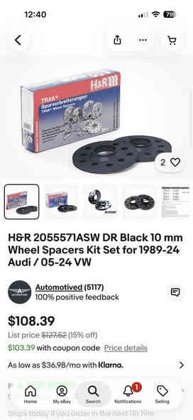 سبيسرات H&R الماني اصلي
زوج 10mm  50$

25mm 100$ زوج ويه ستدات

اني جبتهن من ايبياي .. كلشي بفلوسه 
طلعن اودي وفولكسوان ميشتغل مارسدس
غير مستعمل لا بلنص ولا مشاكل بالمعدل . 
***********
بغداد الكرخ 

 https://www.h-r.com/en/wheel-spacers/
