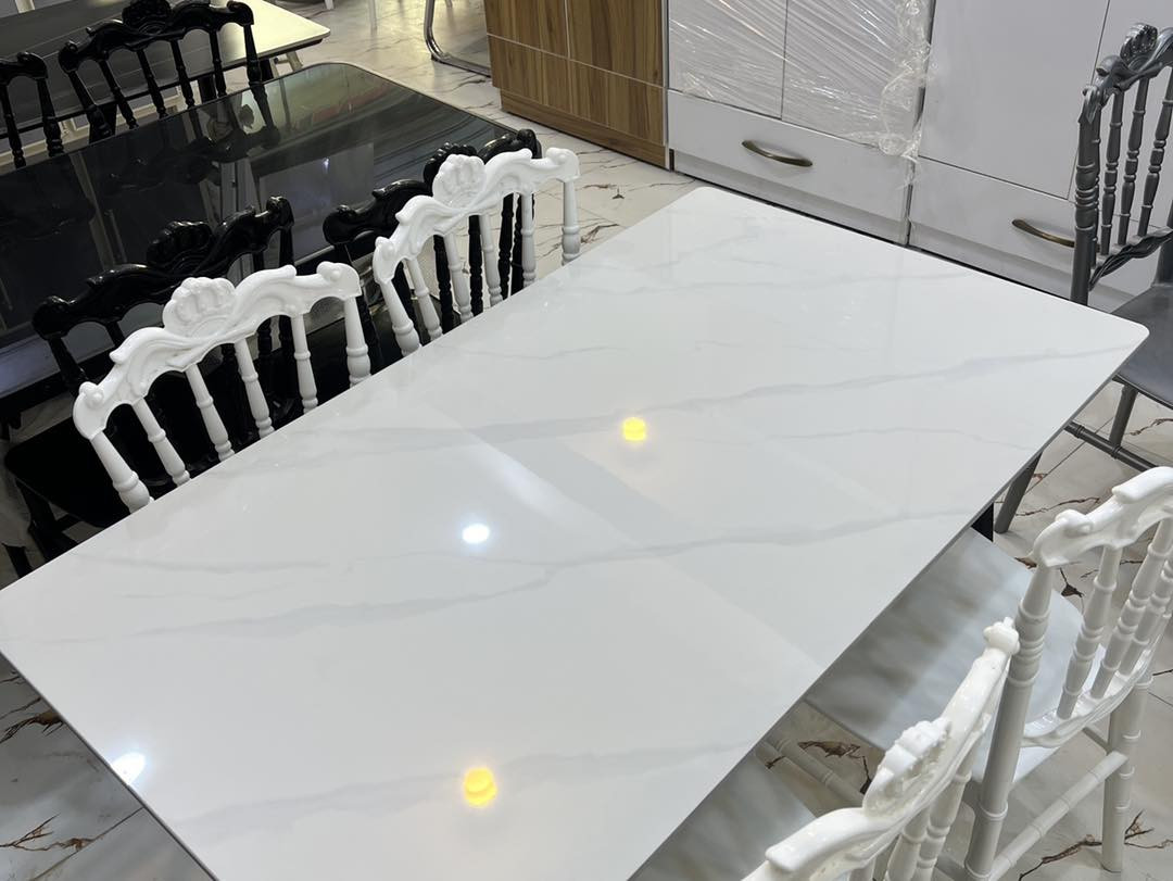 اللهم صل عل محمد وال محمد 
#أسعارنا اسعار جمله( تخفيضات )
ميز طعام مرمر هيكل حديد مع 4 كراسي عظم عاج 
العنوان ذي قار _شطره شارع دبي 
معرض فخامة الخليج العربي
***********
