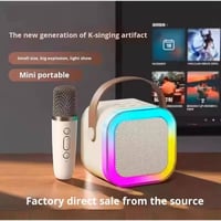 سماعة كاراوكي K12 • مايكروفون لاسلكي • إضاءة RGB