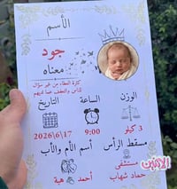 لوحة خشب • تفاصيل طفلك • ٤ صور هدية