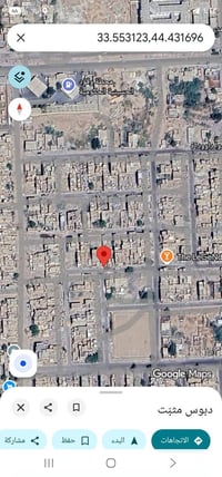 قطعة 100 متر 20X5 بالحسينية خدمات مسقط خلف البانزين خانة موقعهة على سا...