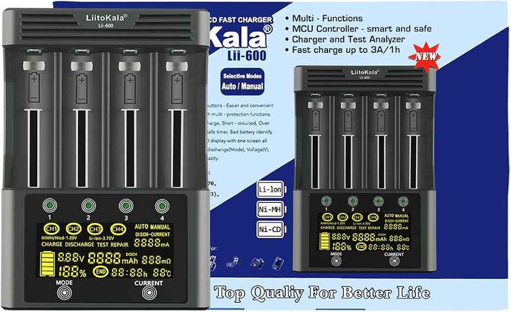 🔋 شاحن بطاريات LiitoKala Lii-600
جهاز شحن ذكي واحترافي مخصص لبطاريات الليثيوم وAA/AAA، يتيح شحن وفحص البطاريات بدقة، مناسب للاستخدام اليومي ولمحبي الإلكترونيات.
✨ الميزات:
🔹 4 منافذ شحن مستقلة
🔹 شاشة LCD تعرض (النسبة، الفولت، السعة، الوقت)
🔹 يدعم بطاريات 18650 / 21700 / AA / AAA
🔹 شحن سريع لحد 3000mA
🔹 أوضاع متعددة (شحن، فحص، تفريغ، إصلاح)
🔹 قياس السعة الحقيقية للبطارية (mAh)
🔹 نظام حماية كامل (حرارة، شحن زائد، قصر)
🔹 سهل الاستخدام وعملي جداً 💯 كركوك, العراق


**إذا كنت صاحب هذا الإعلان وتريد حذفه لأي سبب، رجاءا أرسل رسالة إلى الدعم الفني**