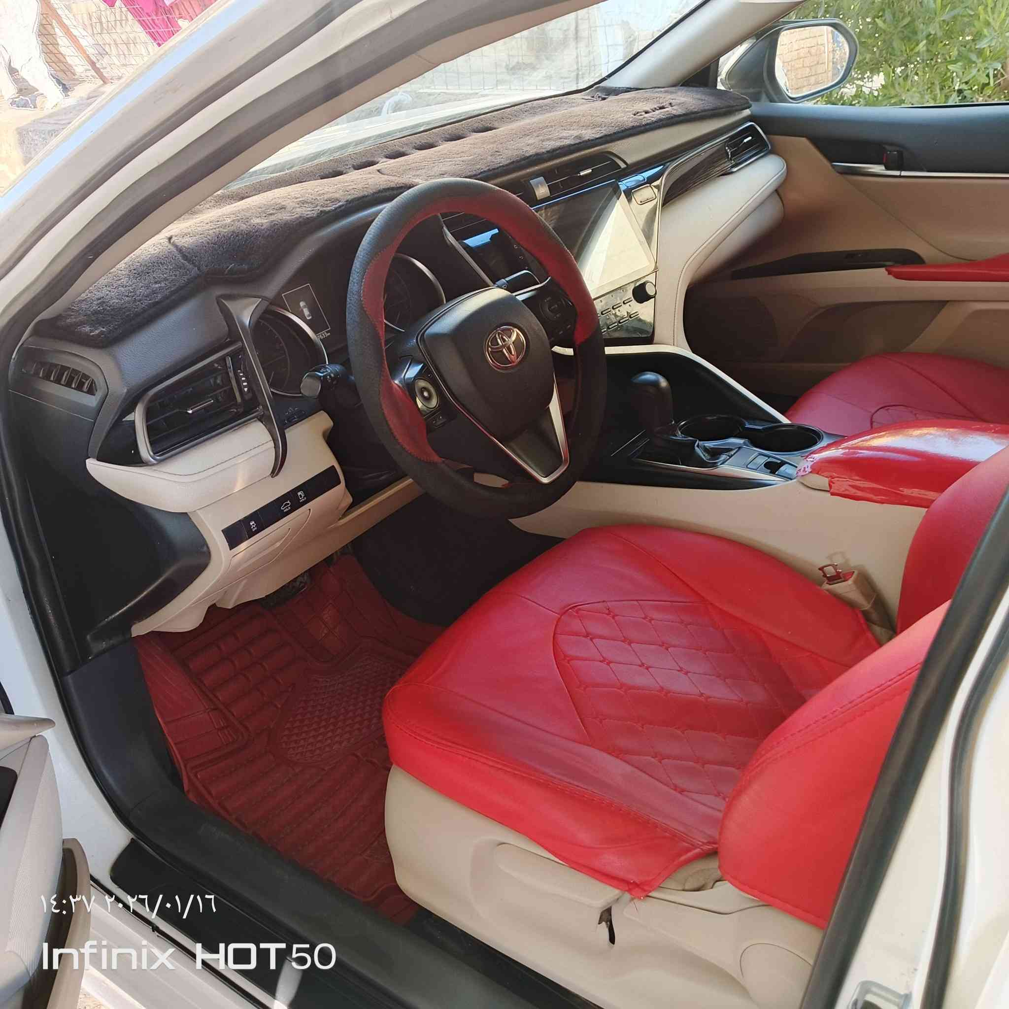 كامري 2019 مواصفات LE السياره مصبوغه عام صدر جديد محرك گير شرط سعر 135 رقم الهاتف***********
