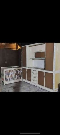 كاونتر المنيوم تسكام الكاونتر قياس مترين ونص والملحق نفس الشي والسنك م...