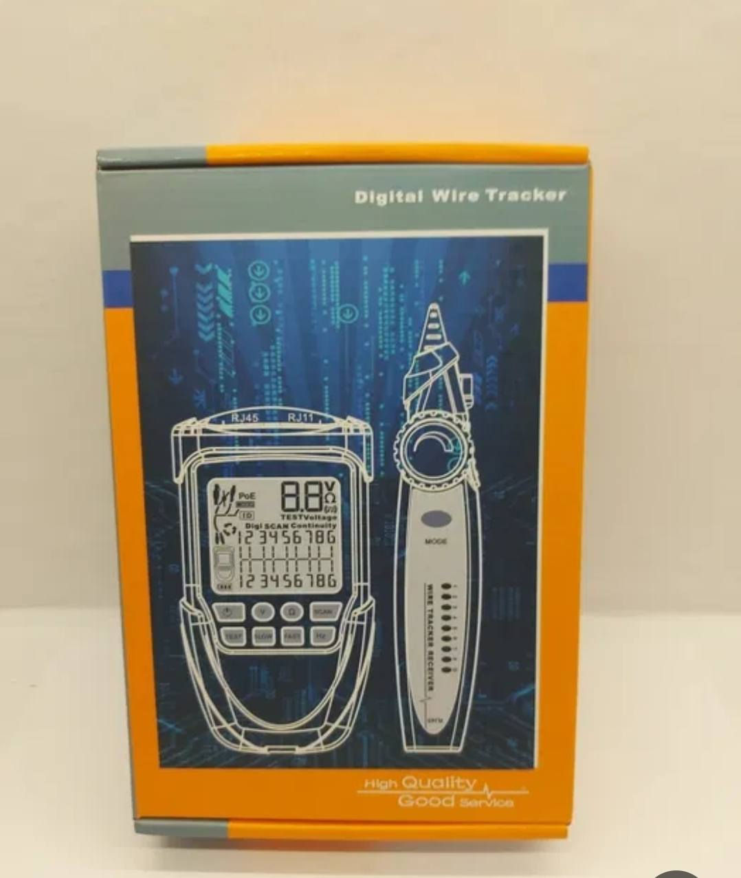 جهاز تتبع واختبار كابلات الشبكة الرقمي (Digital Wire Tracker)، وهو أداة متعددة الوظائف تُستخدم في فحص وصيانة شبكات الاتصالات والإنترنت. يُعرف هذا الموديل تحديداً بـ ET612 أو ET613، ويباع تحت علامات تجارية مختلفة مثل Aiment وProster. 
الوظائف والمميزات الأساسية
يتكون الجهاز من قطعتين (جهاز إرسال وجهاز استقبال) ويقدم مجموعة من الاختبارات الحيوية:
تتبع الكابلات (Wire Tracking): تحديد مسار الأسلاك والبحث عن الكابلات المطلوبة ضمن مجموعة كبيرة من الأسلاك، ويدعم أوضاع المسح الرقمي والتماثلي.
اختبار الاستمرارية (Continuity Test): التحقق من سلامة التوصيل داخل الكابل وكشف حالات الدائرة المفتوحة أو القصر.
اختبار PoE: تحديد دبابيس تزويد الطاقة وقياس الجهد في شبكات الطاقة عبر الإيثرنت (Power over Ethernet).
قياس الجهد: فحص جهد البطارية واختبار قطبية التيار المستمر (DC).
وميض المنفذ (Port Flashing): المساعدة في تحديد موقع منفذ الشبكة المقابل على السويتش من خلال وميض ضوء المنفذ. 
المواصفات الفنية
المنافذ المدعومة: RJ45 (للكابلات الشبكية) و RJ11 (لخطوط الهاتف).
الشاشة: مزود بشاشة LCD لعرض نتائج الاختبارات والرسوم البيانية لتخطيط الأسلاك بشكل مرئي.
ميزات إضافية: يحتوي جهاز الاستقبال على مصباح يدوي مدمج للعمل في الأماكن المظلمة، ومقبس لسماعات الأذن، وقرص لتعديل مستوى الحساسية.  

البيت الانكليزي للبضائع الاوربية 
العنوان / بابل .. الحلة .. نادر الثانية الشارع الخدمي كراغول مقابل مجمع المدارس 
يوميا بث الساعة السابعة مساءا انتظرونا بضائع منوعة وجوائز 
واتساب ***********
            ***********
https://www.tiktok.com/@ukhomeiraq?_r=1&_t=ZS-93RdXoWpEKF
