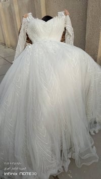 بدلة عرس • ابيض • حريه