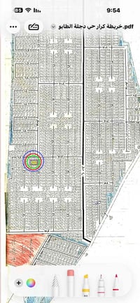 قطعة ارض 100متر رقمها 475 واجهة 5 والنزال 20  بسد الركن الدورة حي دجلة...