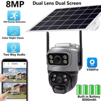 كاميرا شمسية • عدستين ٤+٤ ميجابكسل • كاميرا ٣٦٠ دوّارة