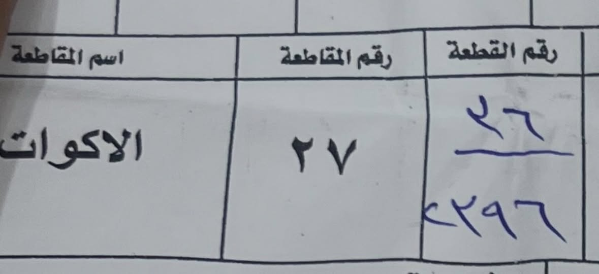 السلام عليكم عندي قطعه في الاكوات توزيع العدل الثانيه وهذي صورتها ع خارطه للتواصل
***********

