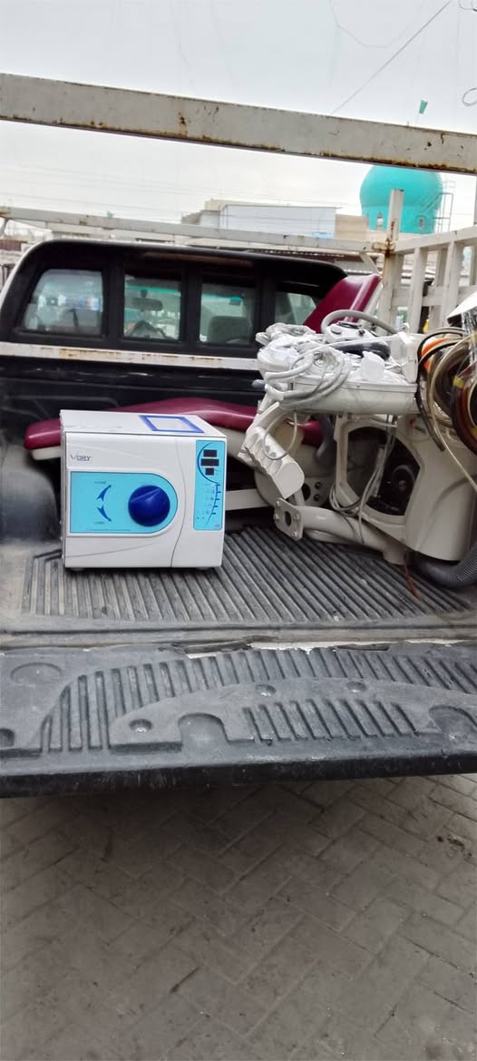 الحمدلله تم نقل عيادة أسنان من محافظة بغداد الي محافظة بابل الحمدلله نعمل بأمانه وإتقان وخبره  / مكتب الهادي دنت مستعدون 
°نقل عيادات الأسنان داخل وخارج بغداد

°تأهيل/صيانة /فتح /نصب كافة كراسي
الأسنان

بيع وشراء جيرات مستخدمه وجديده 

دوشمة كافة كراسي الأسنان
تخطيط وتأسيس عيادات الأسنان  

*********** / ابو هادي
