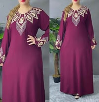 دشداشه كشمير • تطريز ستراس • مقاسات 2XL-5XL