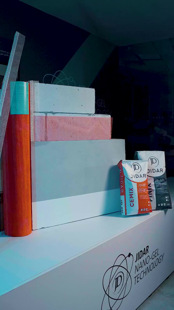 من أول وحدة بناء لآخر لمسة تشطيب…
نظام متكامل من جدار : ثرمستون، لاصق بلوك بوند، شبك الالياف الزجاجية من جدار، سيمكس، وفاينكس يعملون معًا ليبنوا جدارًا أقوى وأمتن مقاوماً لمختلف الظروف

From the first block to the final finish…
A complete JIDAR system: thermstone units, Block Bond, fiberglass, Cemix, and Finex working together to build stronger, longer-lasting walls.

على نهج #جدار، نبني معا بشكل أفضل.

Building Better Together, the #JIDAR way.
للحجز و الاستفسار
* مركز المبيعات الرئيسي
📞 *********** - ***********
📧 Info@Jidarcompany.com
