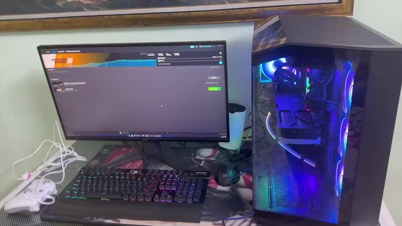 السلام عليكم.. حاسبة (PC Gaming) بمواصفات "فول الفول"، أحدث قطع موجودة بالسوق، استخدام خفيف جداً وبحالة الوكالة (الكراتين كلها موجودة).
المواصفات (Specs):
• المعالج (CPU): AMD Ryzen 5 9600X (أحدث معالجات رايزن، أداء خرافي بالسينغل كور).
• كارت الشاشة (GPU): MSI RTX 5070 Ti (الجيل الجديد، يشغل كل الألعاب 2K و 4K بفريمات عالية جداً).
• الرامات (RAM): 32GB DDR5 6400MT/s (سرعة صاروخية).
• التبريد: مائي CZ-360 (حرارة المعالج دومها بالنازل).
• الشاشة: MSI 2K IPS 200Hz (سرعة استجابة وألوان خرافية).
• الكيس: تصميم عصري مع إضاءة RGB وتبريد ممتاز.
الملاحظات:
• الجهاز نظيف 100% وما مشتغل هواي.
• القطع كلها بضمانها وبكراتينها.
السعر: 3ملايين و250 وبيهه مجال


**إذا كنت صاحب هذا الإعلان وتريد حذفه لأي سبب، رجاءا أرسل رسالة إلى الدعم الفني**