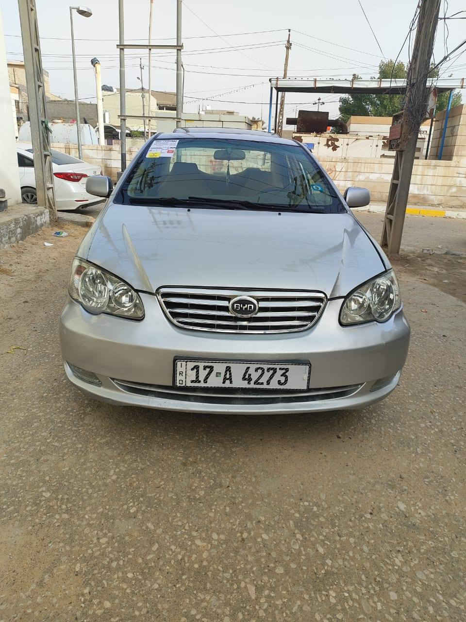 السلام عليكم بي واي دي f3 موديل 2013 كفاله عامه عدى الهلالات معمرة رقم مثنى دولي بسمي سنويه جديده هزة جديدة كير مكينة شرط تخم تاير حدادية  كهربائيات شغالة  فتحة شاشة جاهزة من كلشي السعر 58 وبيه مجال للشراي .مكان ديوانية شاميه .الاتصال ***********
