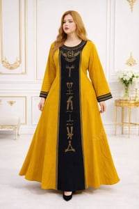 دشداشة كشمير • ستراس حراري • مقاسات 3x-4x-5x