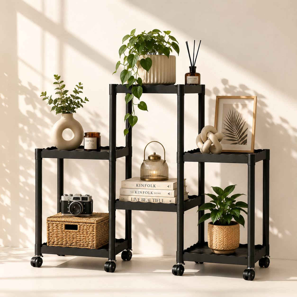 رف زهور متعدد الاستخدامات – MULTI FUNCTIONAL STORAGE FLOWER RACK

رف تخزين عملي بتصميم متعدد الطبقات مناسب لتنظيم النباتات أو الاستخدامات المنزلية المختلفة، مصنوع من هيكل فولاذي كربوني مع عجلات للحركة السهلة.

• تصميم متعدد الطبقات لتنظيم وعرض النباتات أو الأغراض المنزلية

• مصنوع من هيكل Carbon Steel (فولاذ كربوني)

• هيكل بشكل H لتعزيز الثبات

• عجلات سفلية (Movable Pulley) لسهولة الحركة

• تصميم بفتحات لتقليل تجمع الماء (Hollow out design)

• يتحمل وزن مناسب للاستخدام اليومي (Bearing Well)

• المادة: Carbon Steel
• عدد الأعمدة الطويلة (46 سم): 4 قطع
• عدد الأعمدة القصيرة (23 سم): 12 قطعة
• عدد الأرفف: 6 قطع
• عدد العجلات: 8 عجلات

• الأبعاد الكلية:
 • العرض: 77 سم
 • العمق: 27 سم
 • الارتفاع: 81 سم
• الموديل: 9628-1

محتويات العلبة:
• 4 أعمدة طول 46 سم
• 12 عمود طول 23 سم
• 6 أرفف
• 8 عجلات
• قطع التثبيت
• دليل تعليمات التركيب ناصرية, ذي قار


**إذا كنت صاحب هذا الإعلان وتريد حذفه لأي سبب، رجاءا أرسل رسالة إلى الدعم الفني**