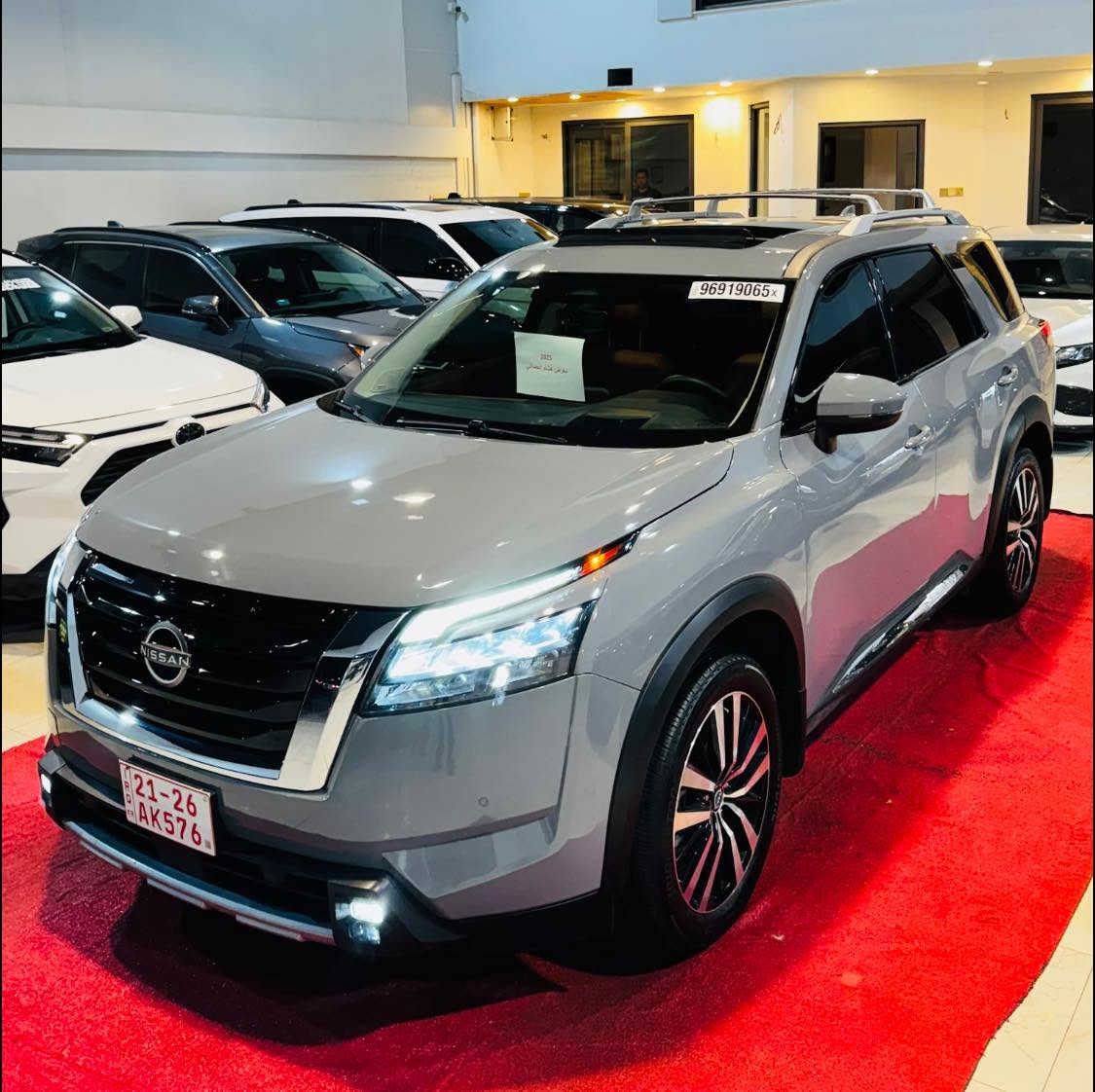 ﷽

2025

 NISSAN PATHFINDER PLATINUM.
من اعلى المواصفات 

اللون: سمنتي 

الموديل : 2025

نوع المحرك : 6 سلندر (3.5L)

عداد المسافه: 6. الف   مايل

الضرر: كما موضح بالصورة 
صور الحادث + رقم الشاصي مرفقه في المنشور

بدون رقم وبشرط الترقيم ( اربيل - دهوك - سليمانية )

المواصفات: PLATINUM. 

فتحة بانوراما
داخل مشمشي مطعم اسود
سقف. 
داتا شو
كيج الكتروني
خمس كاميرات (360)
بصمه تشغيل
بصمة اربع ابواب
تشغيل عن بعد 
كشنات امامي تبريد
كشنات تدفئة 
ستيرن تدفئة 
كشنات كهرباء
رادار امامي
رادارات جانبيه
رادار خلفي
حساس خلفي
شاشه كبيرة
مانع انزلاق
كروز سرعه
هاند بريك بصمه
اوتو هولد
نظام ايكو نورمال سبورت
صندوق كهرباء
سعر 305$
7 راكب
وبقية مواصفات PLATINUM المعروفة 

العنوان :
كركوك شارع المعارض 
‏‎
معرض هشام الحمداني لتجارة السيارات ‏‎

‏‎للاتصال والاستفسار :
***********

***********

***********
