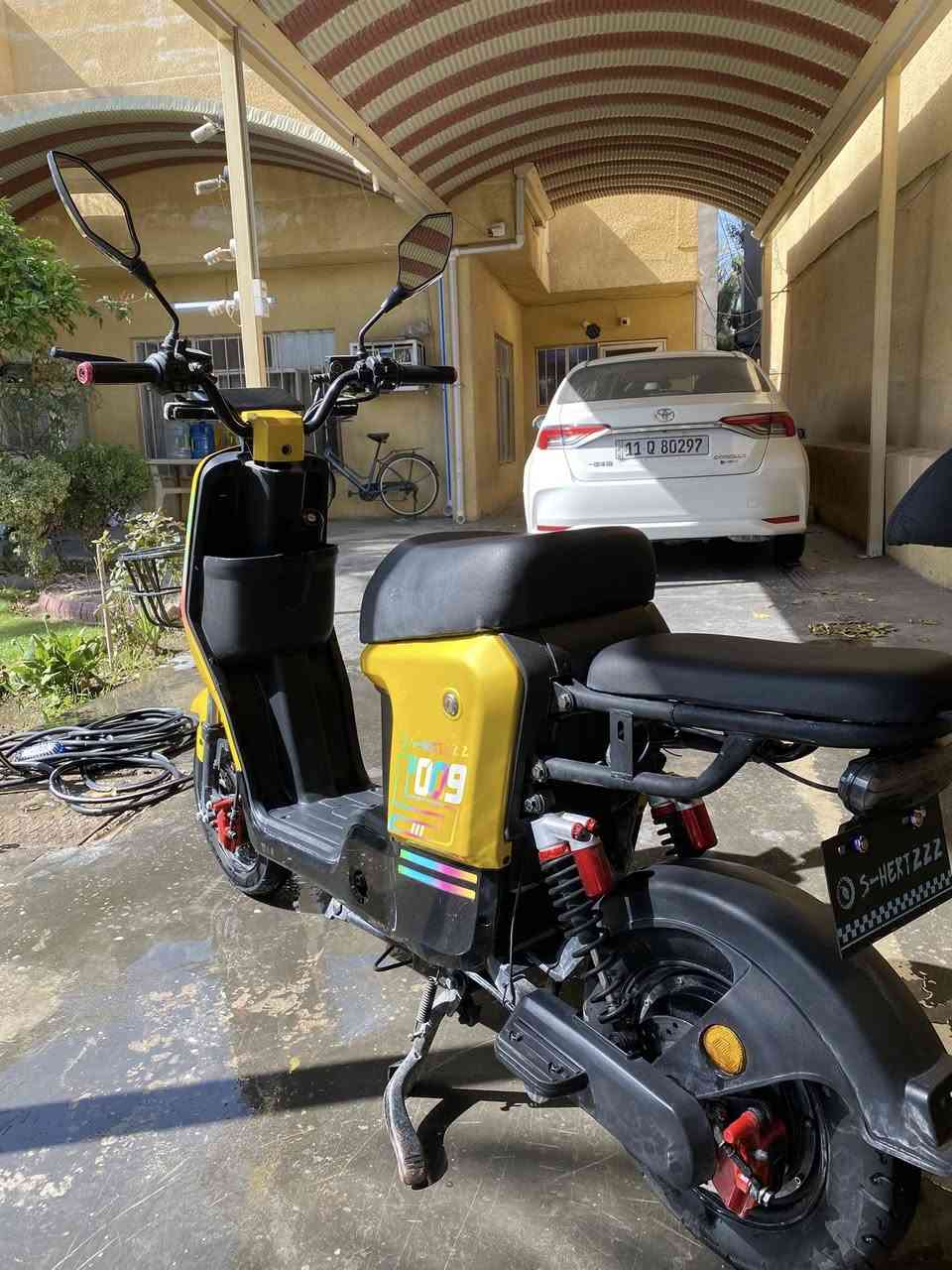 السلام عليكم ورحمة الله دراجة شحن للبيع نوع 009 الدراجة جديدة كاملة من كلشي تايرات جدد تأخذها متصرف علية بية بك ودبل إشارة ولايت زنون الدراجة معروضة ب٤٠٠ وبية مجال مكاني بغداد العامرية للاستفسار ***********
